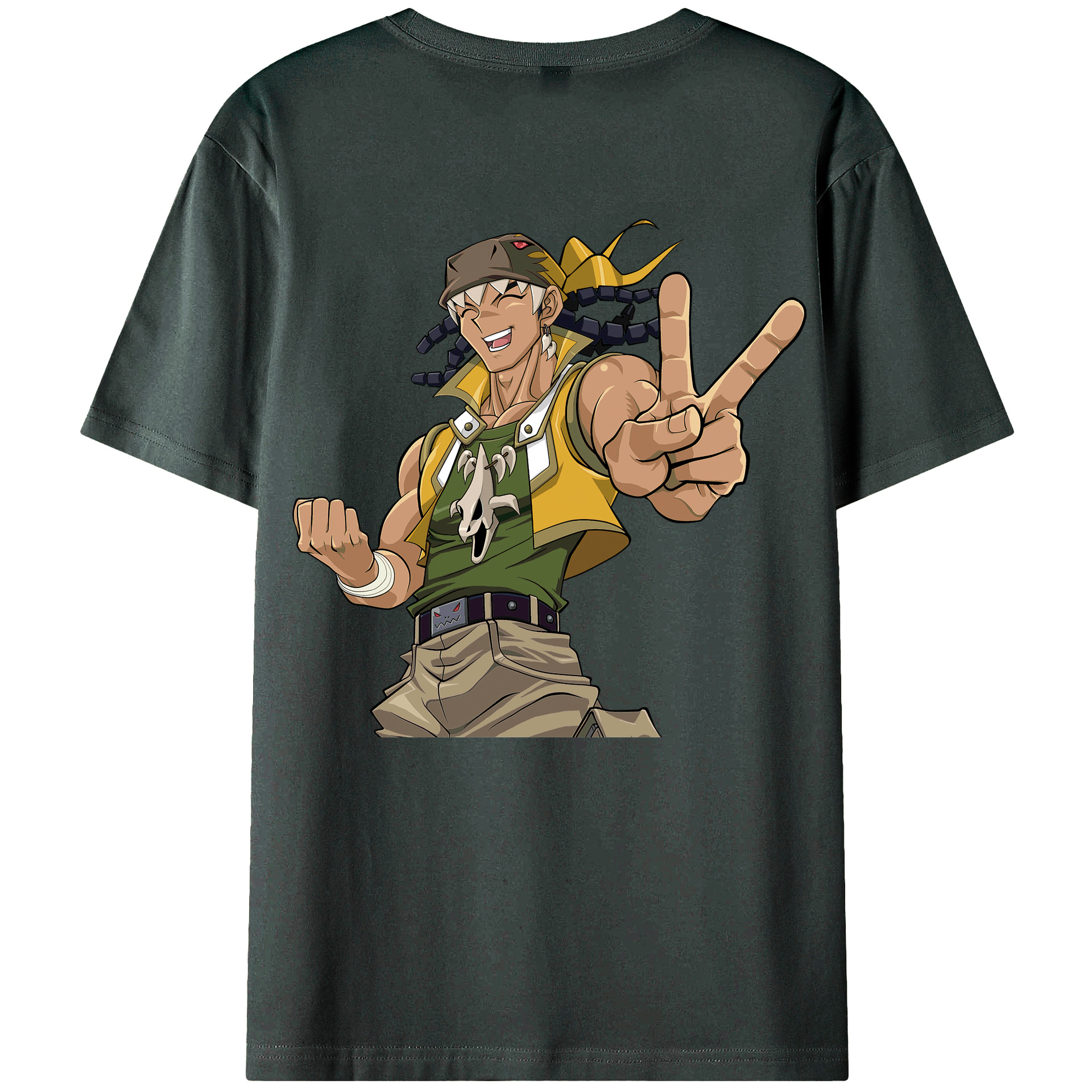 （画像用） 遊☆戯☆王 Yu-Gi-Oh! 綿100％ メンズ半袖Tシャツ（バックプリント） 通気性